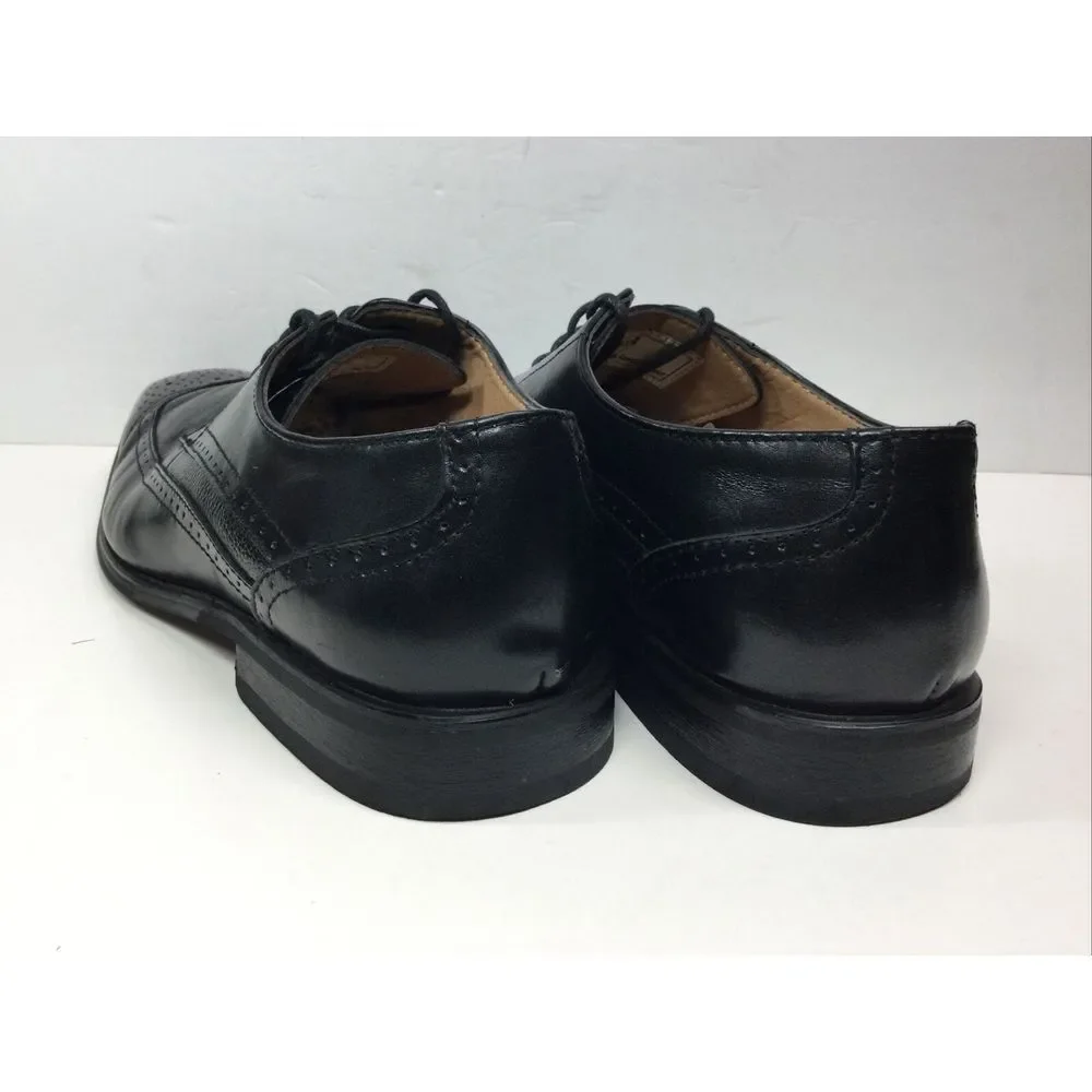 La Milano Wingtip Shoes‎ Mens Size 10 M Black Leather Oxfords Dress